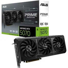 ASUS Prime GeForce RTX 5070 OC Edition Tarjeta Gráfica 12GB GDDR7 PCIe 5.0 Triple Ventilador - SFF-Ready - 90YV0M10-M0NA00